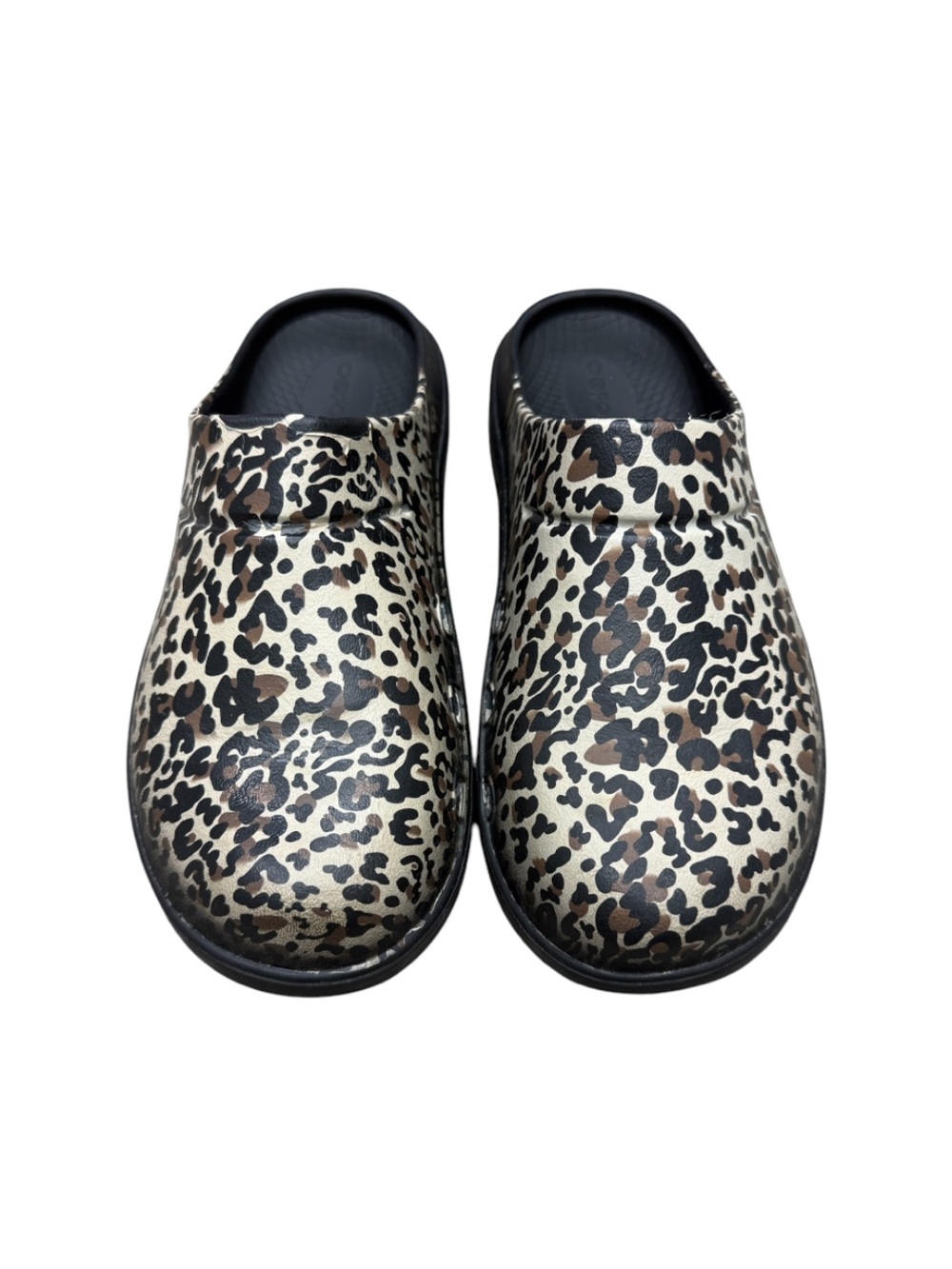 OOFOS Leopard Print Recovery Clogs Slips-On Shoes/OOcoozie Mule - Picture 2 of 5